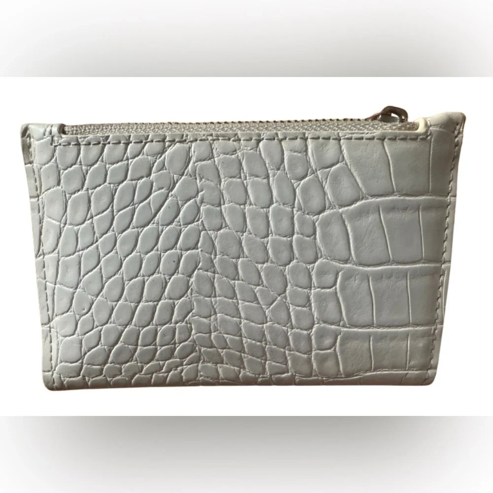 Target Brand Cream Croc Embossed Wallet